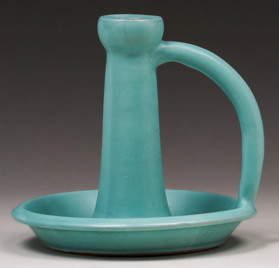 Max Laeuger Matte Green Candlestick c1910 (1 of 4)