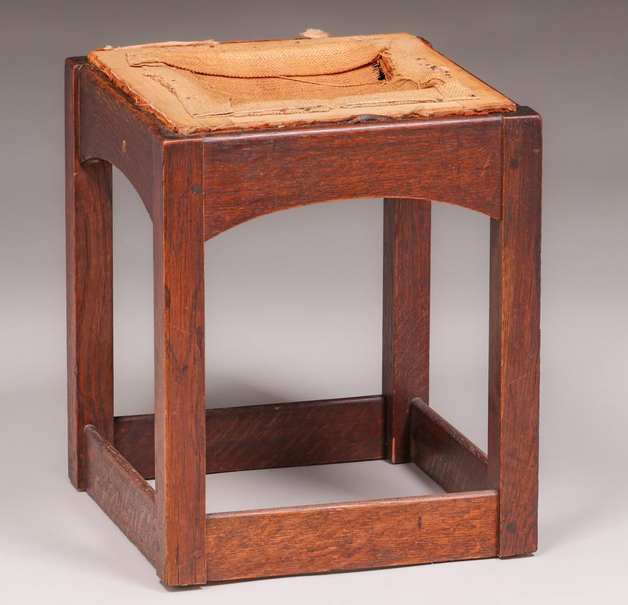 Limbert Square Stool c1910 (1 of 3)