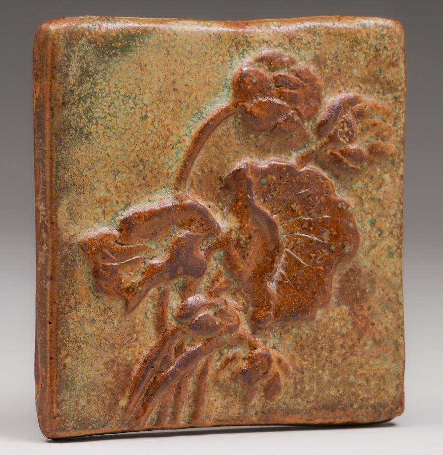 Contemporary Hand-Carved Tile c1990s: Contemporary Hand-Carved Tile c1990s. Unsigned. Perfect condition. 5.5" x 5.5". Spend $5000 or more at this auction and all of your SHIPPING IS FREE within the lower 48 states. SHIPPING We box and shi
