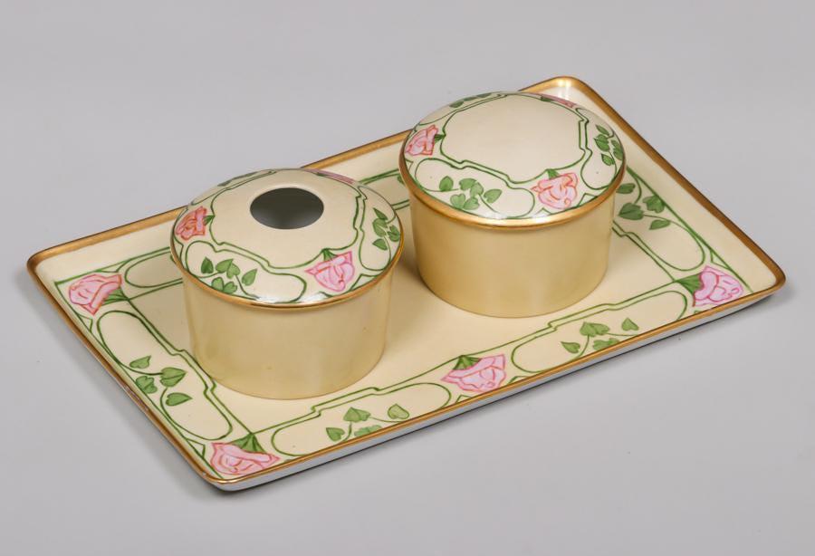 Annie Seay Hand-Decorated Porcelain Vanity Set 1913 (1 of 4)