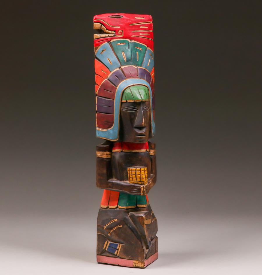 South American Hand-Carved Totem (1 of 5)