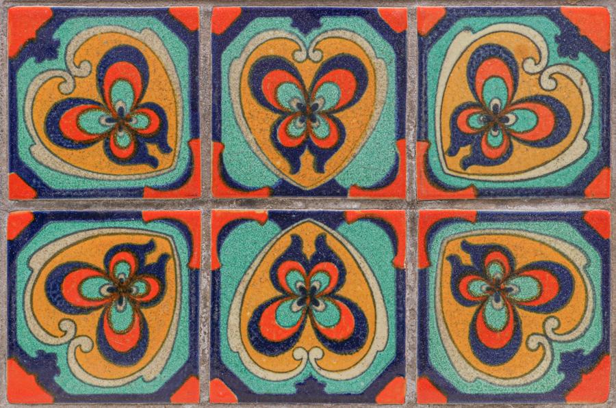 Taylor Tile - Los Angeles Six-Tile Table Top c1930s (1 of 3)