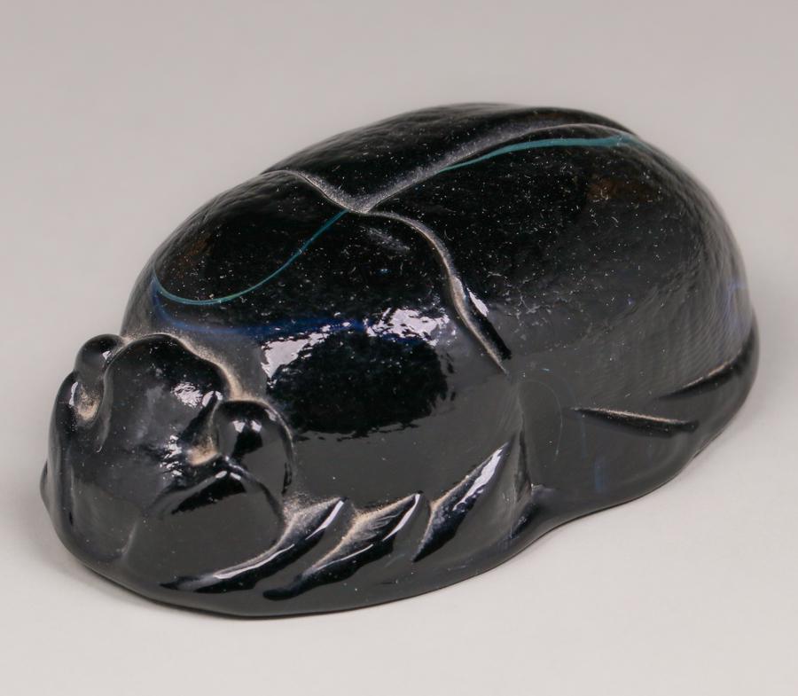 Contemporary Scarab Art Glass Paperweight (1 of 4)