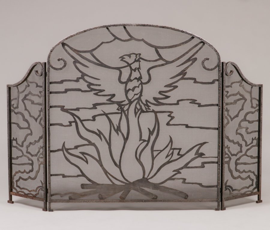 Rising Phoenix Potter Iron Works Fire Screen Dallas, TX (1 of 2)