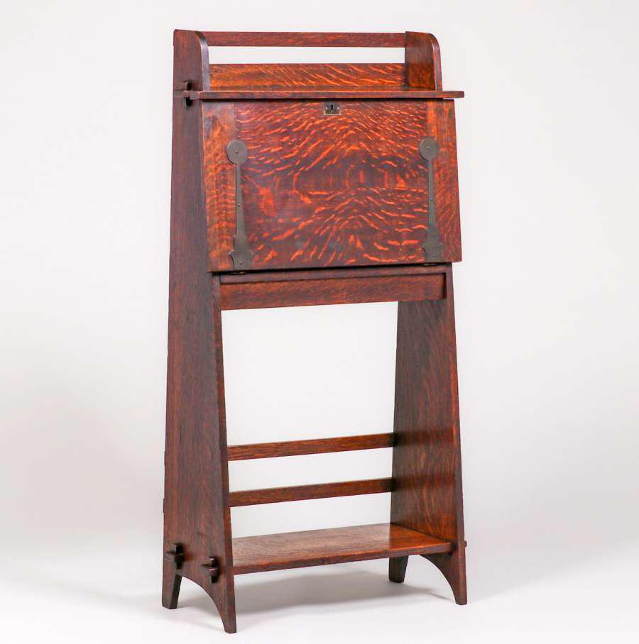 Grand Rapids Narrow Dropfront Desk c1910 (1 of 4)