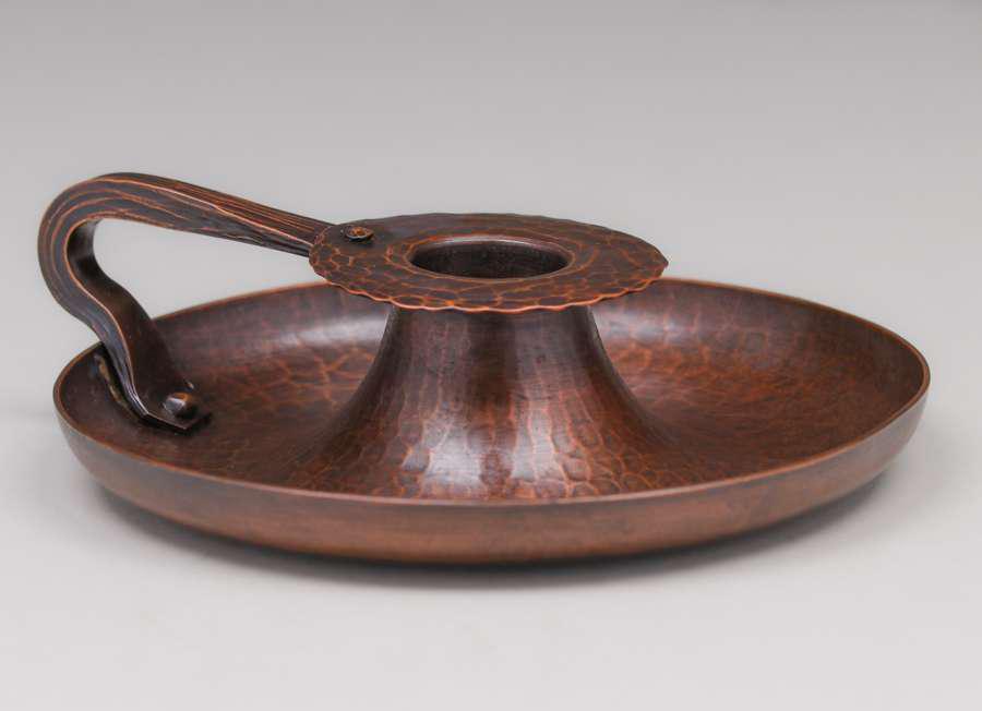 Roycroft Hammered Copper Chamberstick c1920 (1 of 4)