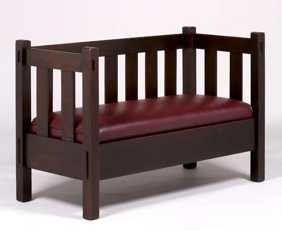 Stickley Brothers #534 Evenarm Hall Settle c1910 (1 of 6)