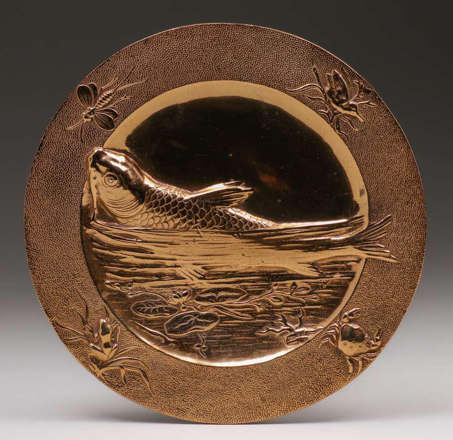 Aesthetic Movement Gilt Bronze Plaque c1890s (1 of 3)