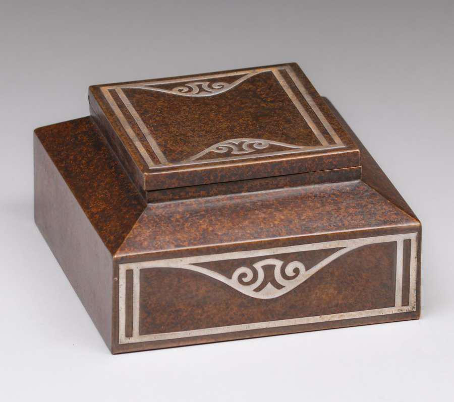 Silvercrest Sterling Silver over Bronze Inkwell c1920s (1 of 6)