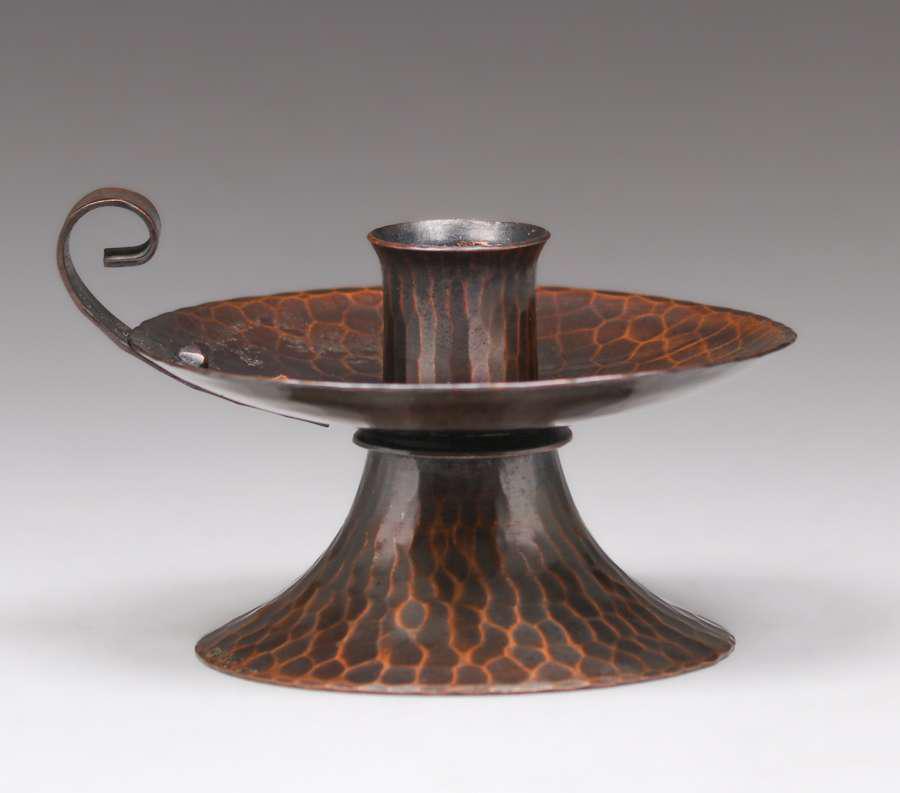 Roycroft Hammered Copper Candlestick c1920s (1 of 4)