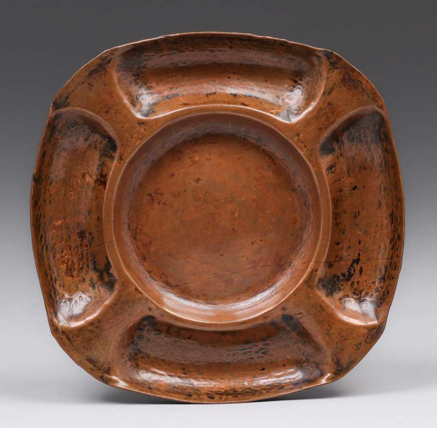 Stickley Brothers Hammered Copper Tray c1905 (1 of 4)