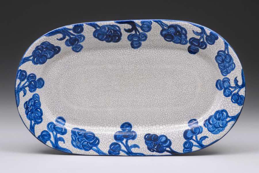 Dedham Pottery Grapevine Rectangular Plate c1910s (1 of 4)