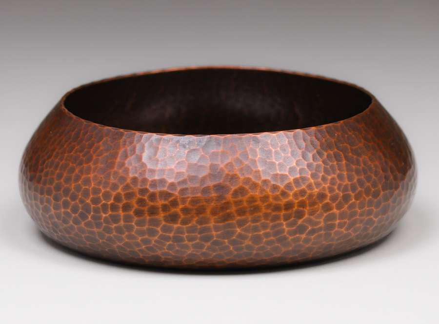 Roycroft Hammered Copper Squat Bowl c1920s (1 of 4)