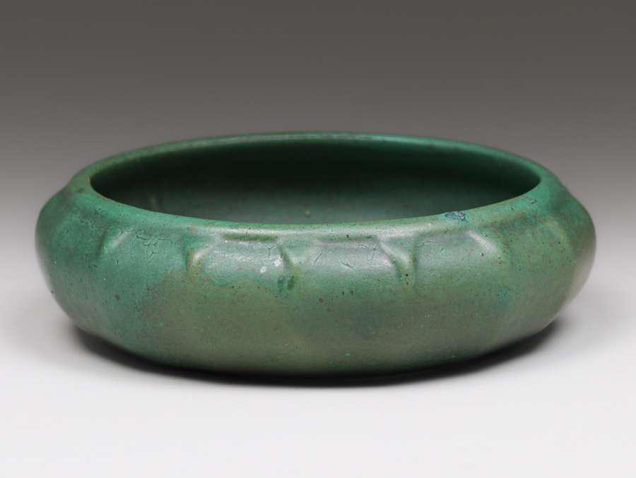 Arts & Crafts Matte Green Bowl c1910s (1 of 4)