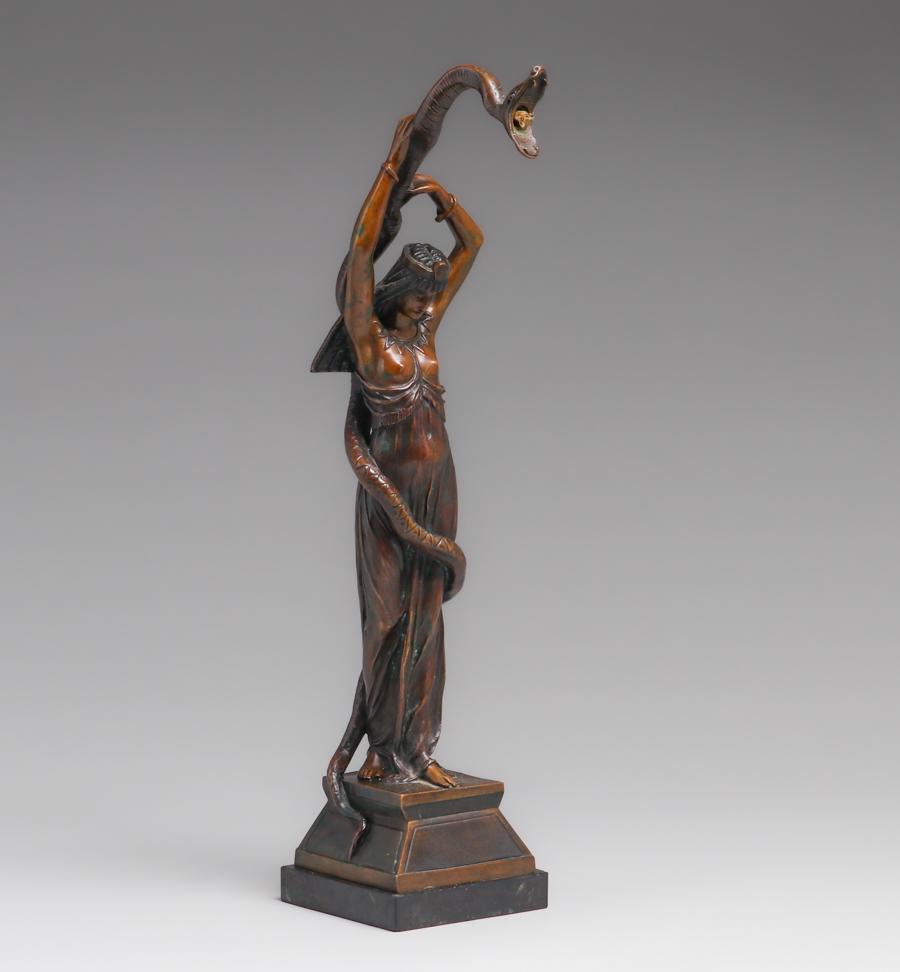 Ivan Zaiec Bronze Serpent Figural Lamp Base c1900s (1 of 6)