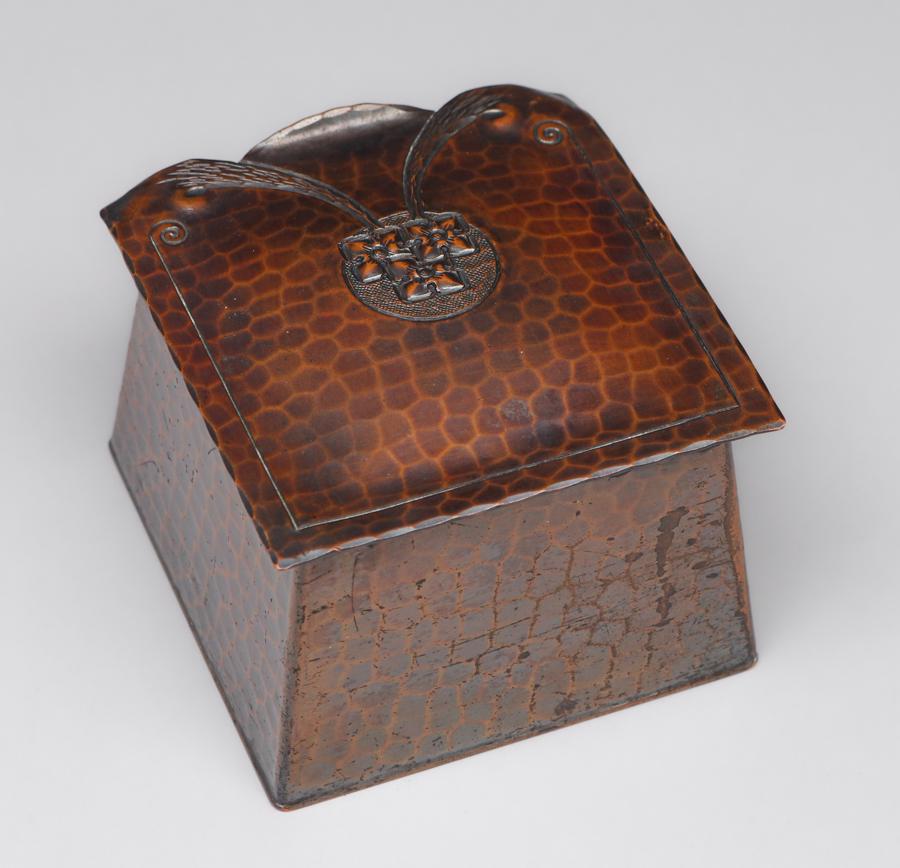 Roycroft Italian Renaissance Hammered Copper Inkwell (1 of 5)