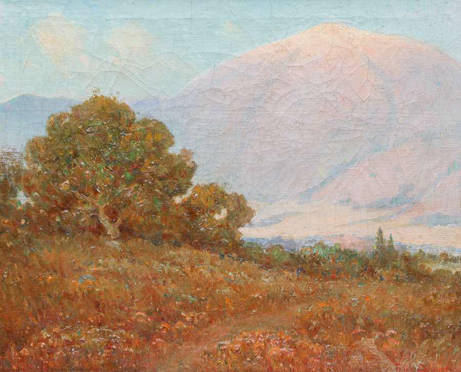 Frank Coburn Santa Barbara Mountains Painting c1920 (1 of 5)