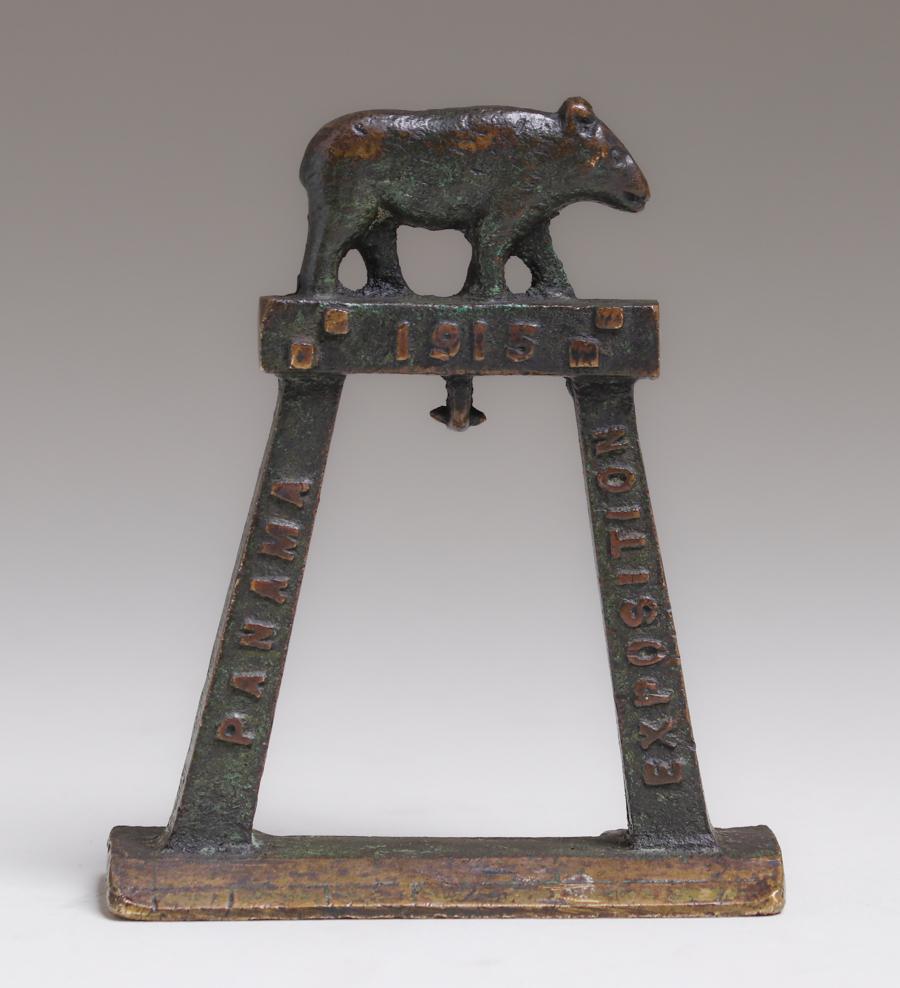 PPIE Bronze Bear Paperweight 1915 (1 of 4)