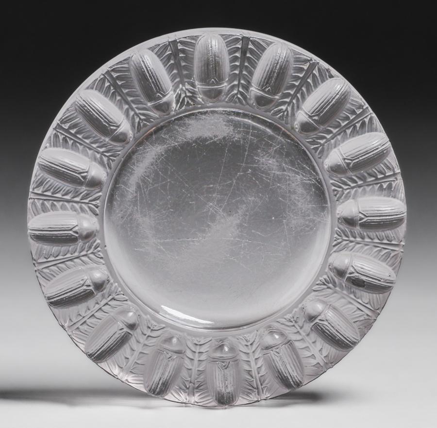 R. Lalique Scarab Glass Tray c1920s (1 of 6)