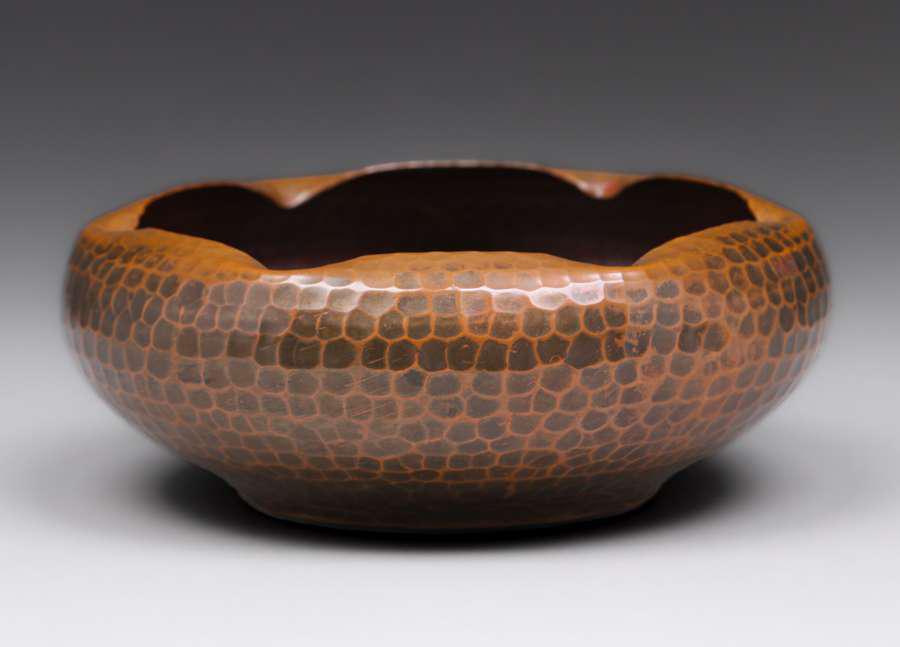 Roycroft Hammered Copper Ruffled Rim Bowl c1920s (1 of 3)