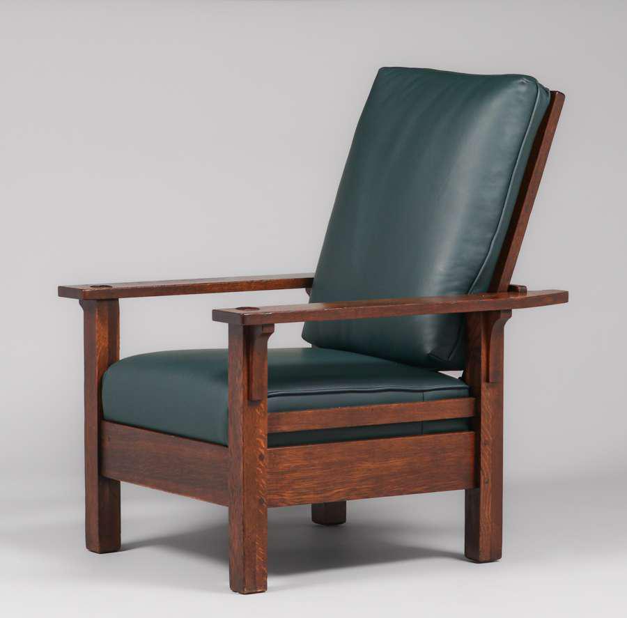 L&JG Stickley Fixed-Back Morris Chair c1908-1912 (1 of 4)