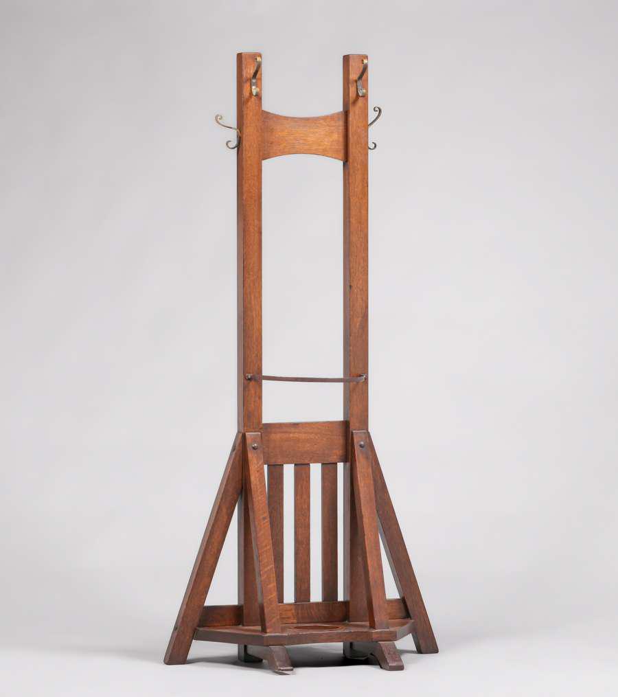 Grand Rapids Double Coatrack Umbrella Stand c1910 (1 of 4)
