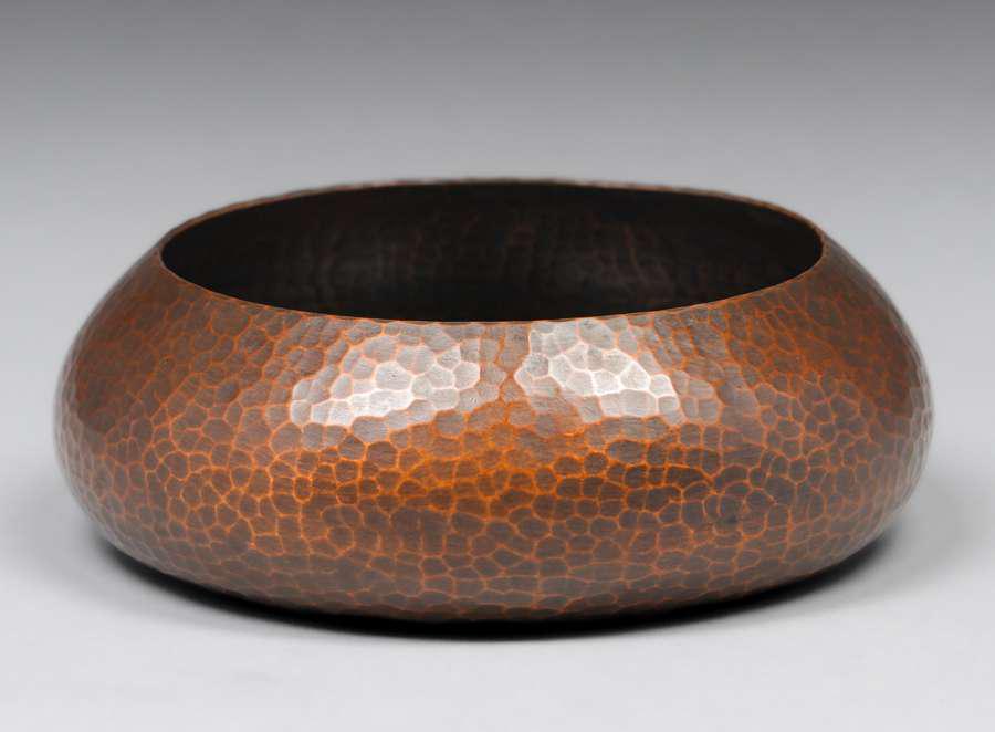 Roycroft Hammered Copper Squat Bowl c1920s (1 of 4)