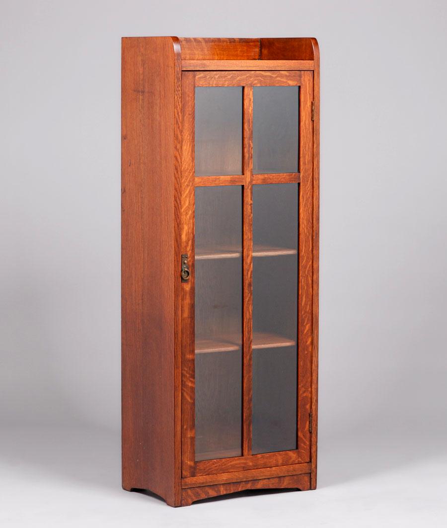 Narrow Limbert One-Door Bookcase c1910 (1 of 4)