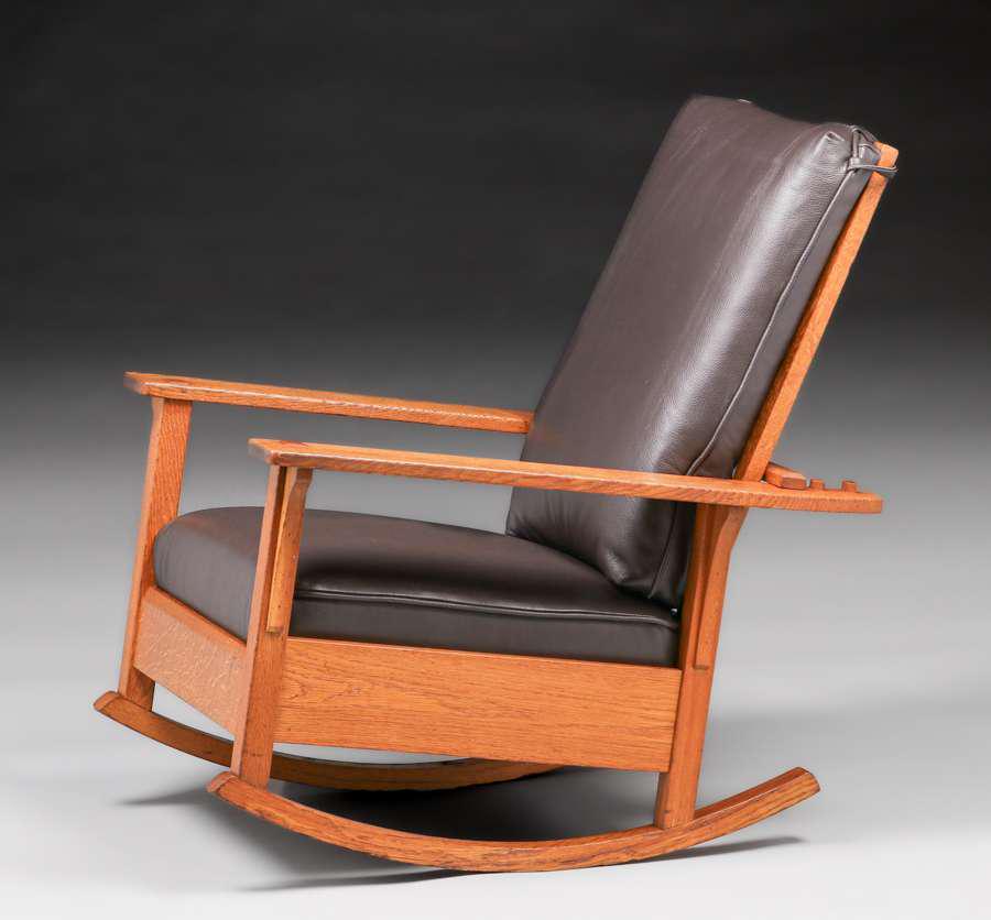 L&JG Stickley Morris Rocker c1905-1907 (1 of 4)