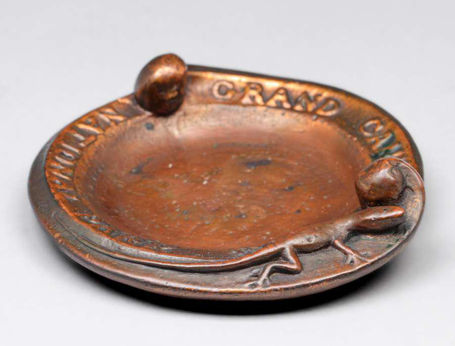 Clewell Copper-Clad Grand Canyon National Park Lizard Ashtray c1910s (1 of 3)