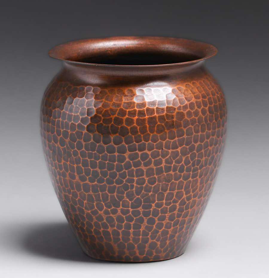 Roycroft Hammered Copper Bulbous Vase c1920s (1 of 4)