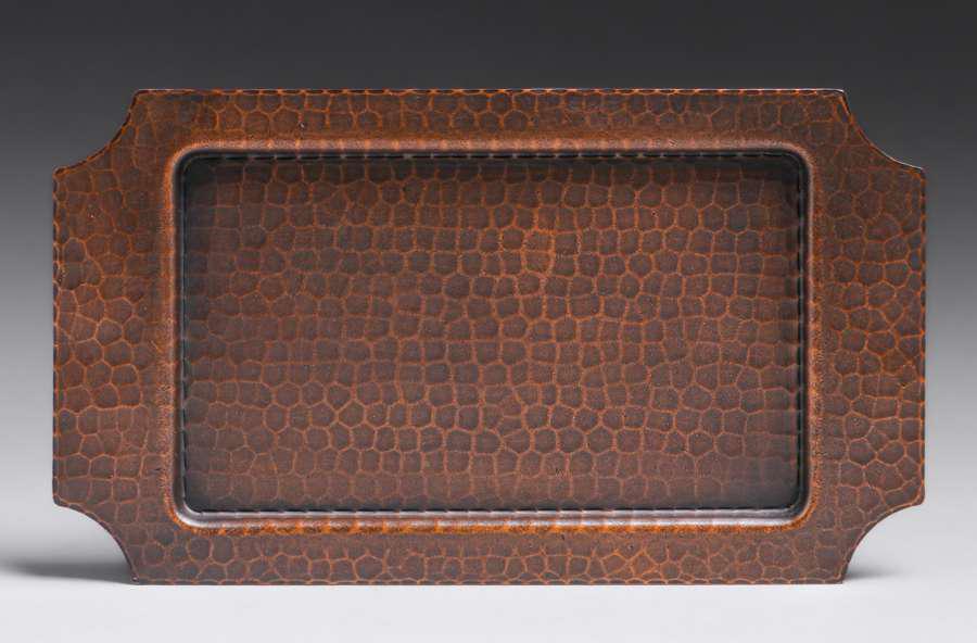 Roycroft Hammered Copper Notched-Corner Tray c1920s (1 of 4)