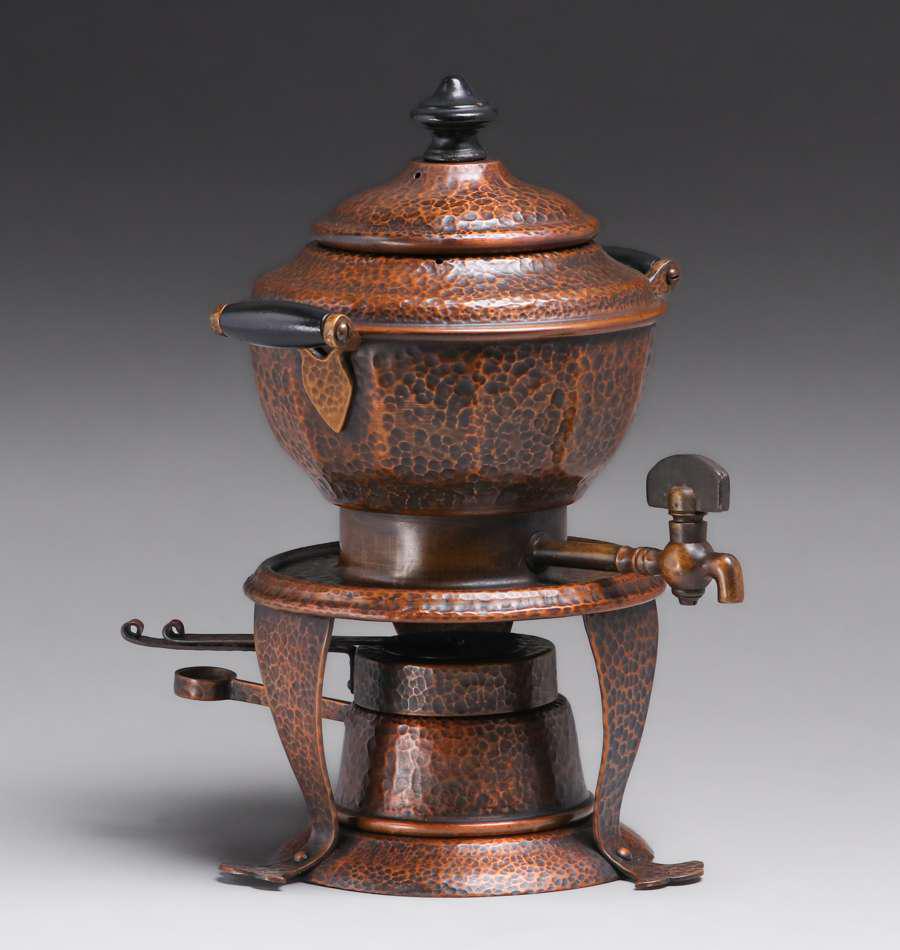 Joseph Heinrichs Hammered Copper Samovar Teapot c1910 (1 of 8)