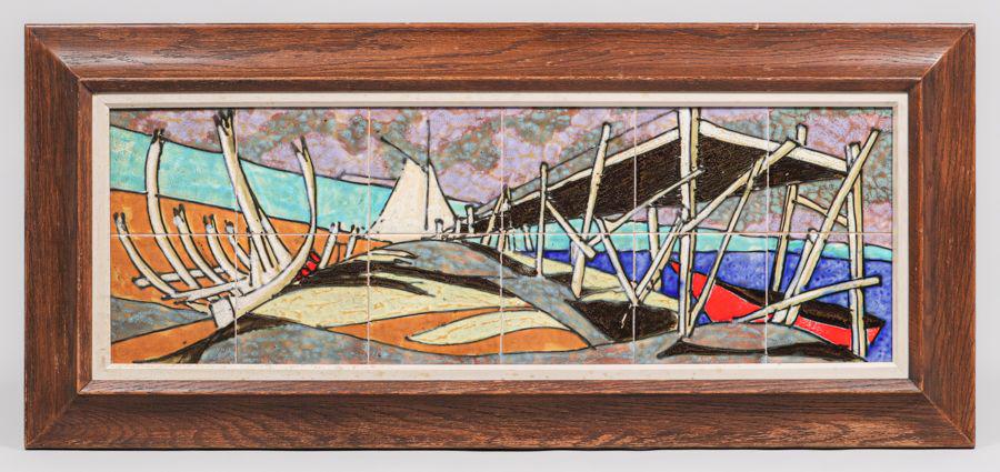 Harris Strong Seaside 12-Tile Plaque c1960s (1 of 3)