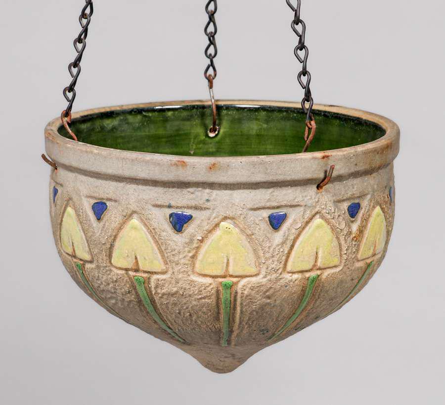 Roseville Mostique Hanging Planter Basket c1910s (1 of 3)