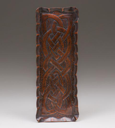 Celtic Arts & Crafts Hammered Copper Pen Tray c1910 (1 of 2)
