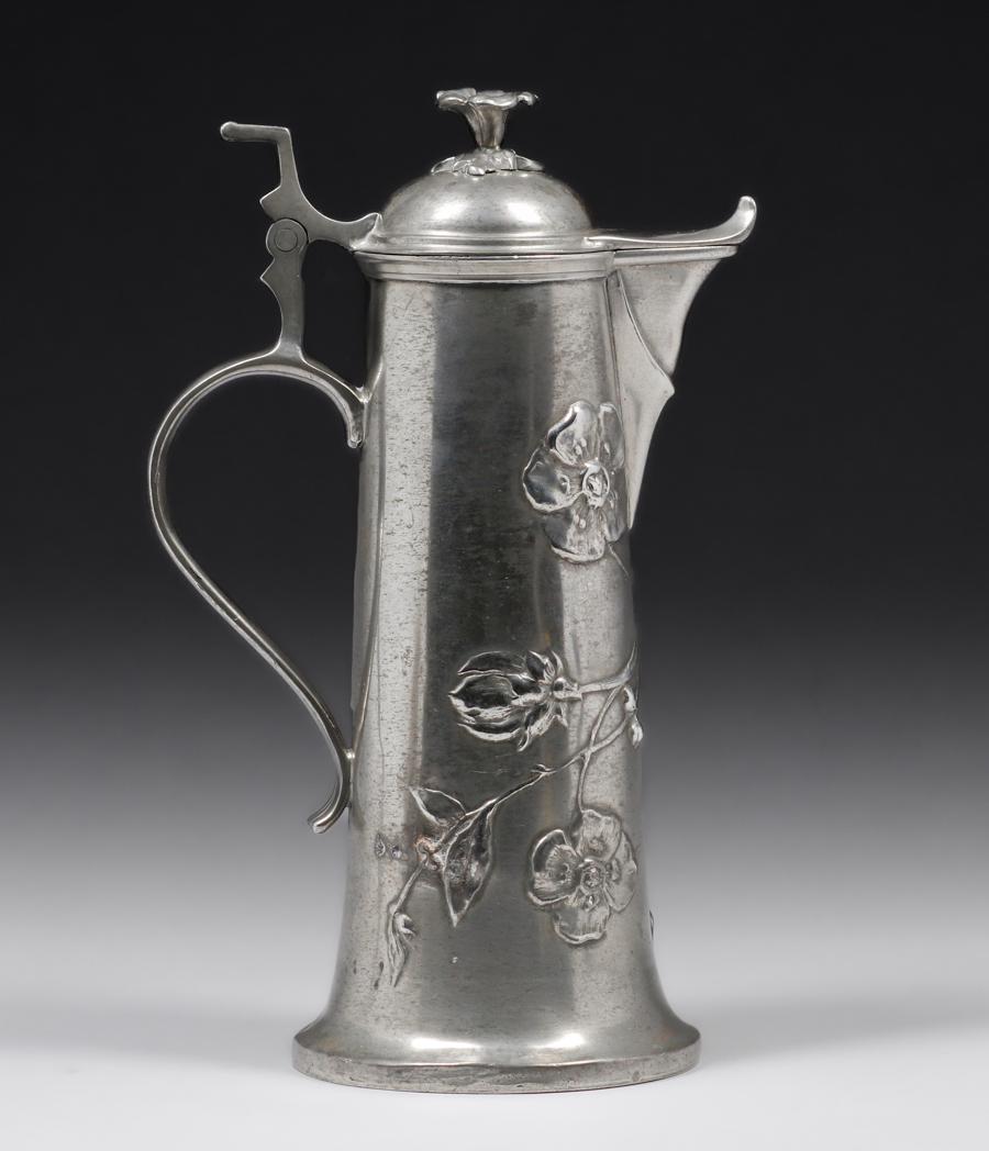 Kayserzinn Art Nouveau Pewter Pitcher c1900s (1 of 5)