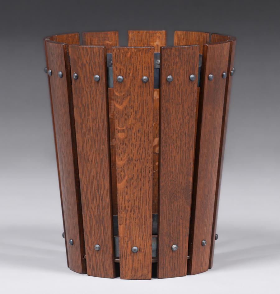 Contemporary Gustav Stickley Waste Basket c2000 (1 of 3)