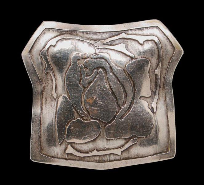 Carence Crafters Acid-Etched Brooch c1910 (1 of 4)