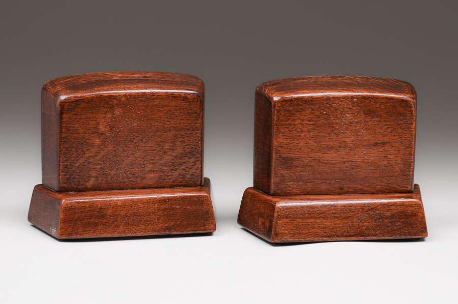 Rare Limbert Oak Bookends c1910 (1 of 3)