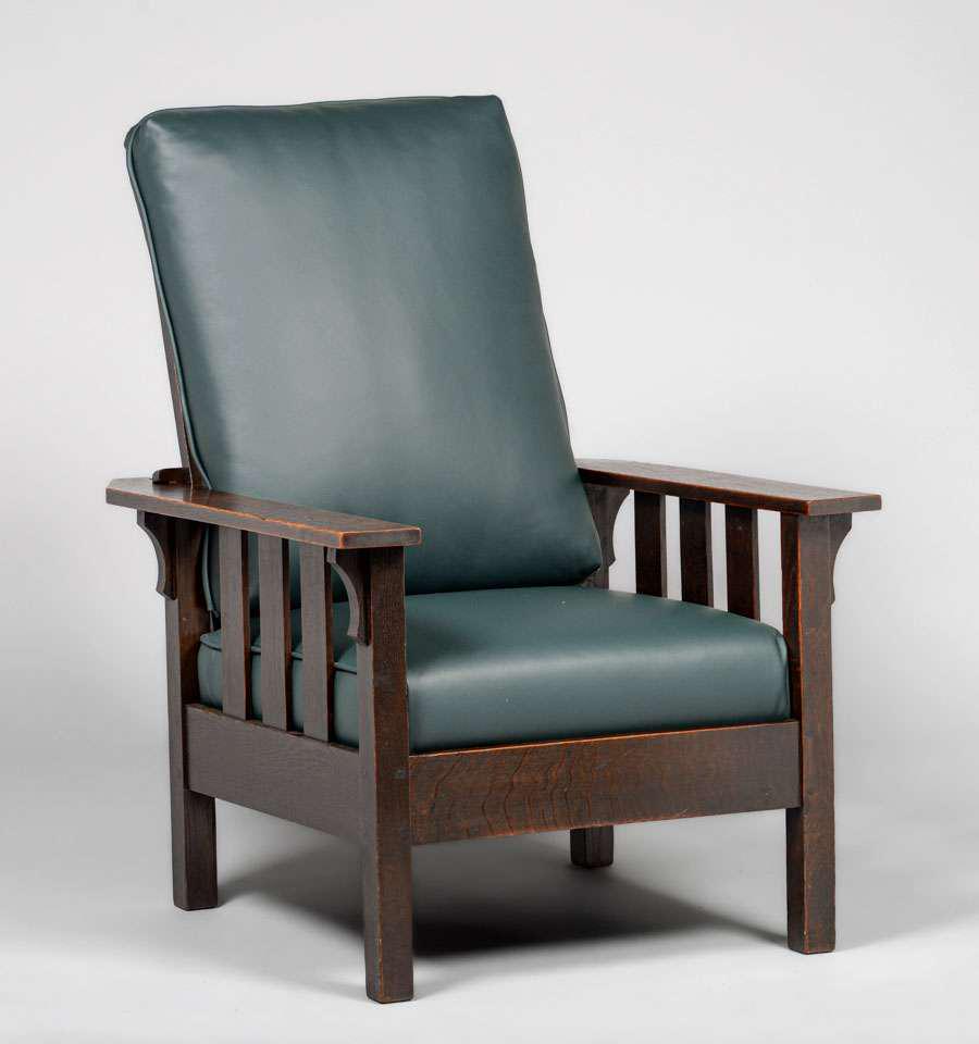 L&JG Stickley Onondaga Slatted Morris Chair c1905 (1 of 3)