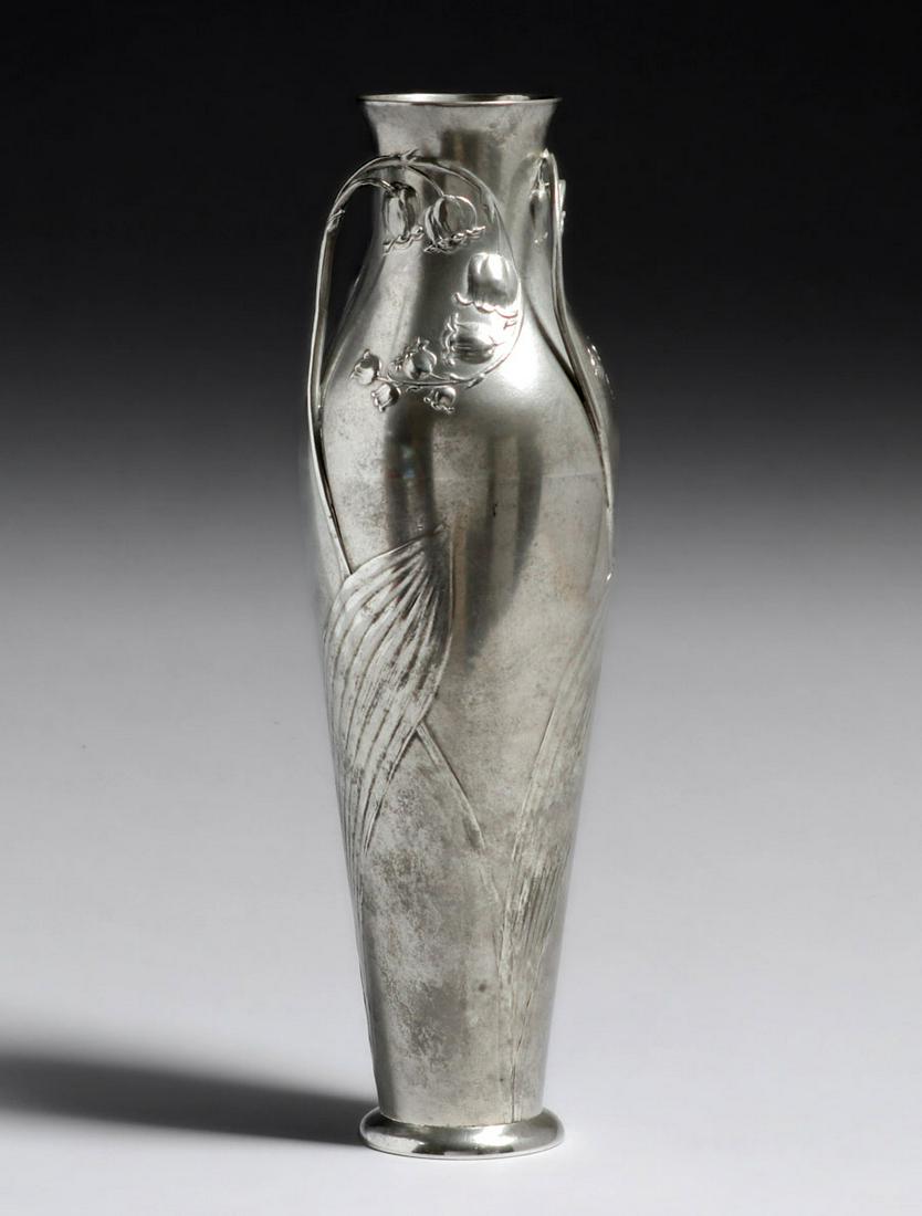 Kayserzinn #4312 Art Nouveau Pewter Vase c1905 (1 of 4)