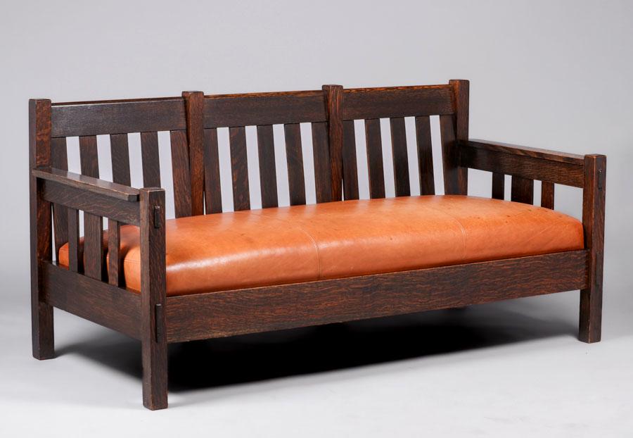 Stickley Brothers #3715 Bench Settle c1910 (1 of 5)