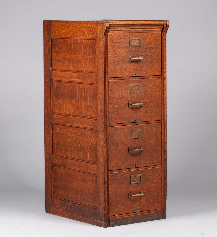 Oak Four Drawer Legal File C1910
