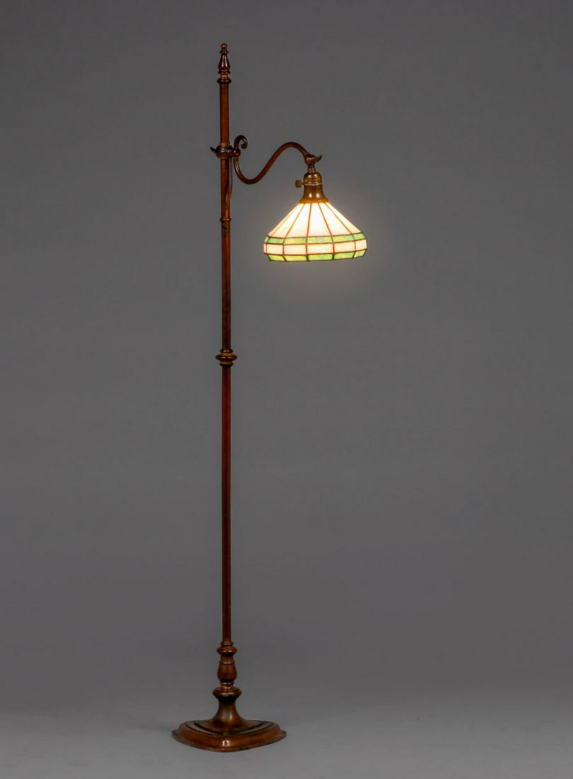 Handel Leaded Glass Adjustable Floor Lamp c1910 (1 of 4)
