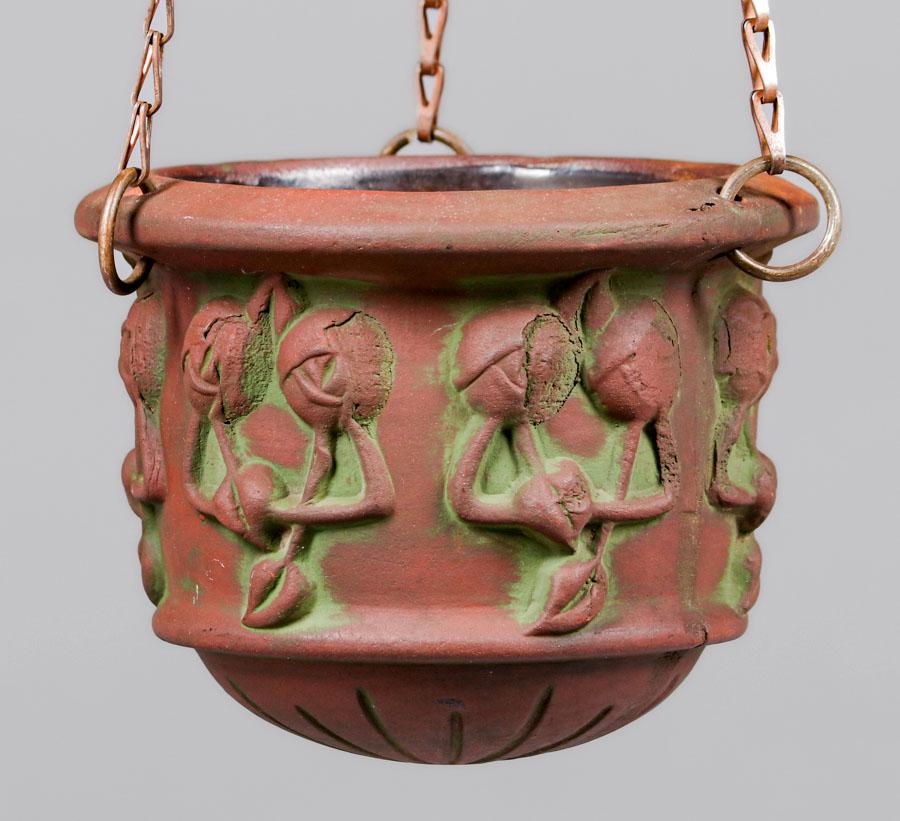 Peters & Reed Moss Aztec Glasgow Rose Hanging Basket c1910s (1 of 3)