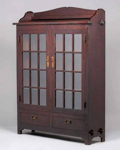 Roycroft #082 Two-Door Bookcase c1905