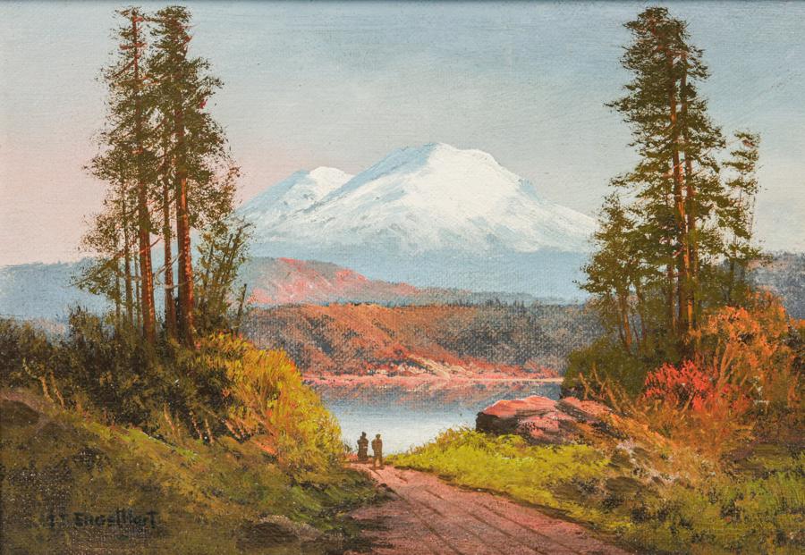 John Englehart California Landscape Oil Painting c1900s (0503) on Jun