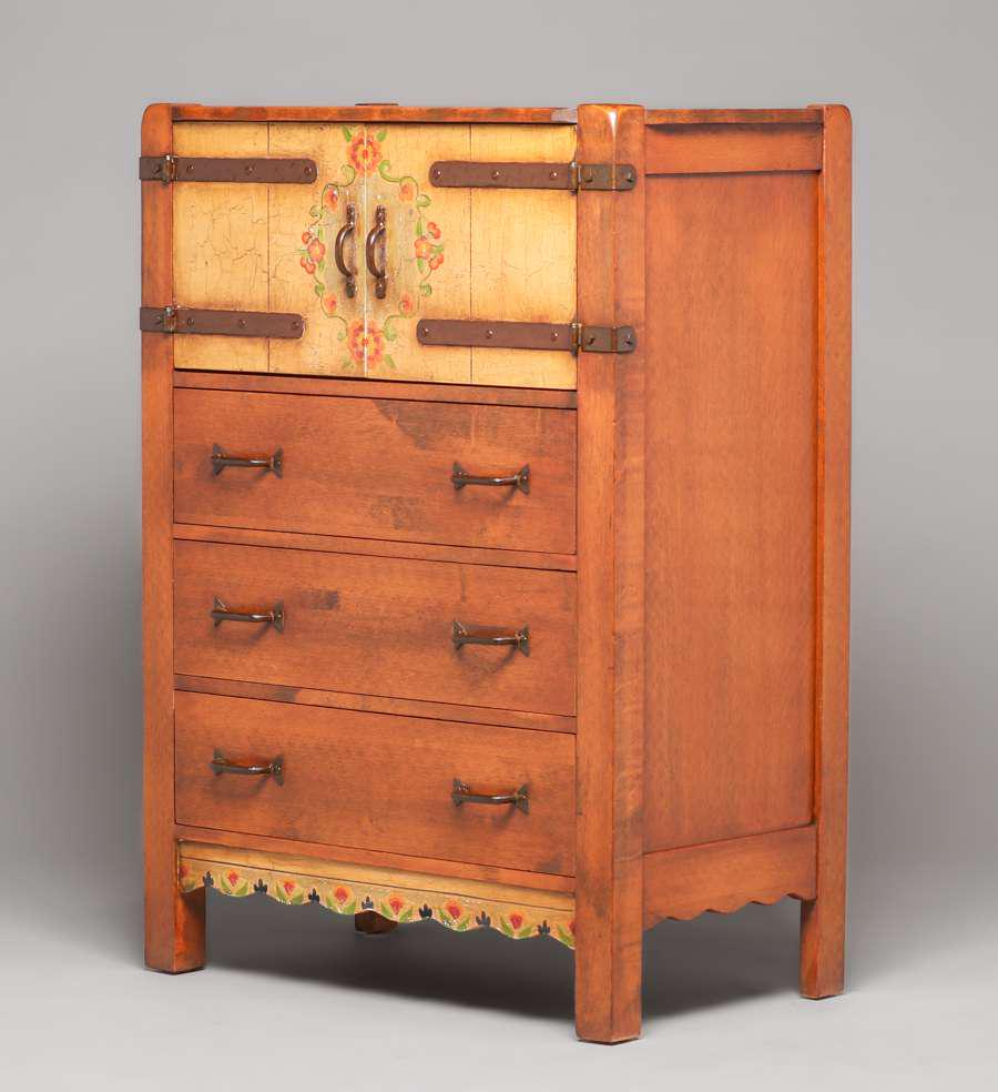 Monterey Furniture Co - Los Angeles Tall Chest of Drawers c1930s: Monterey Furniture Co - Los Angeles Tall Chest of Drawers c1930s. Signed. Excellent original finish. 49”h x 36”w x 20”d. Spend $5000 or more at this auction and all of your SHIPPING