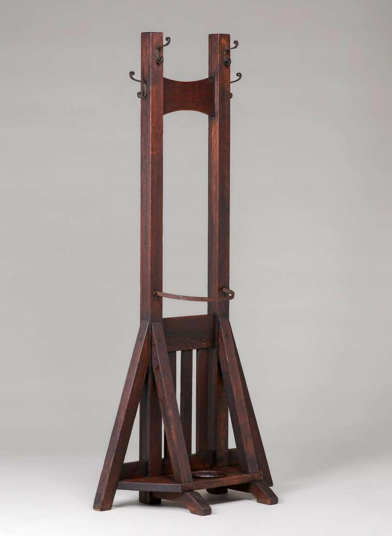 Grand Rapids Double Coatrack Umbrella Stand c1910 (1 of 6)